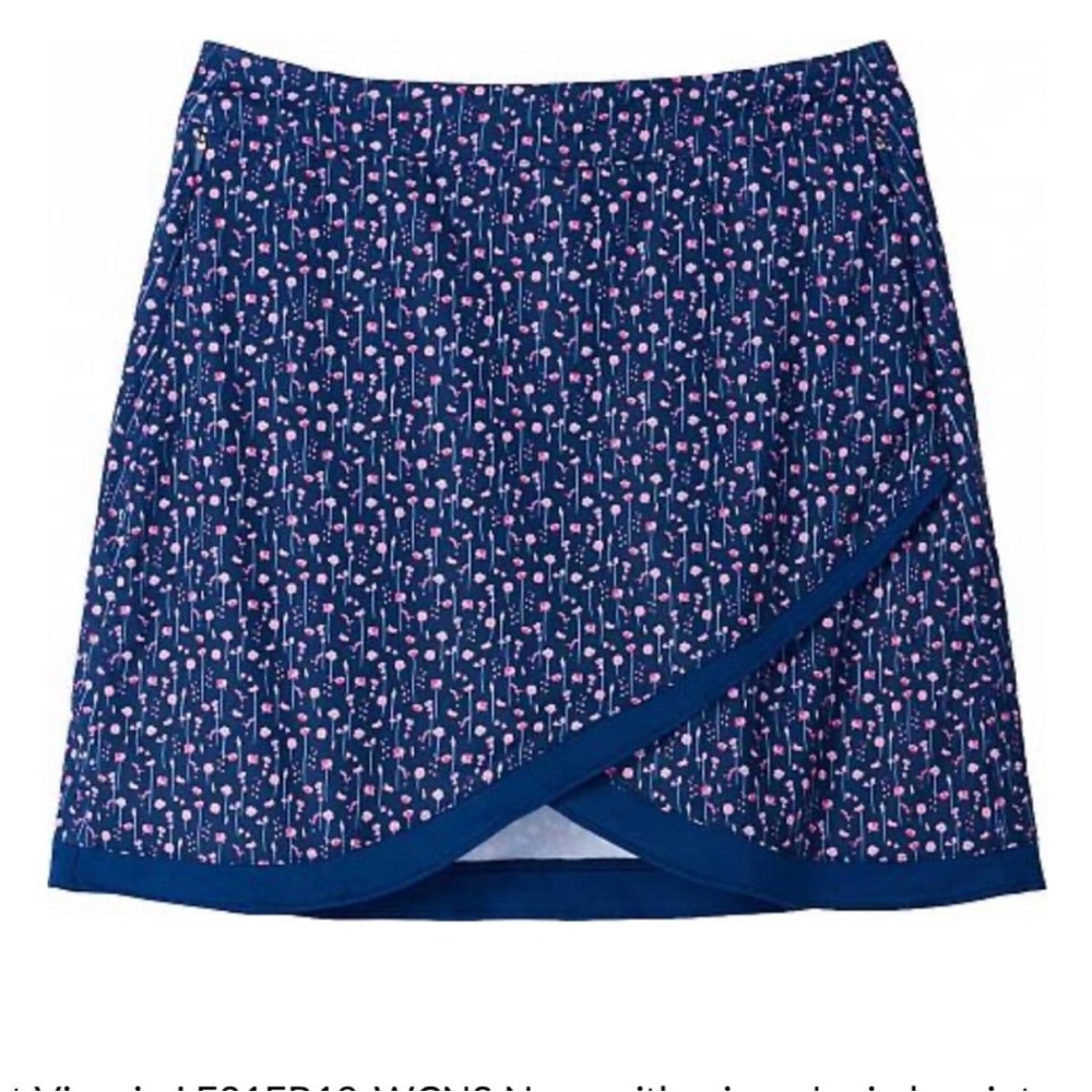 Peter Millar Laura wrap golf skirt in blue floral